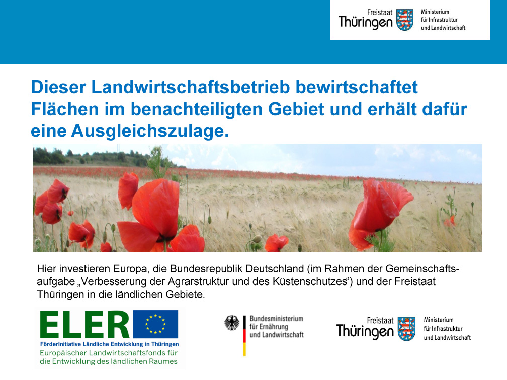 Dieser Landwirtschaftsbetrieb bewirtschaftet Flächen im benachteiligten Gebiet und erhält dafür eine Ausgleichszulage.